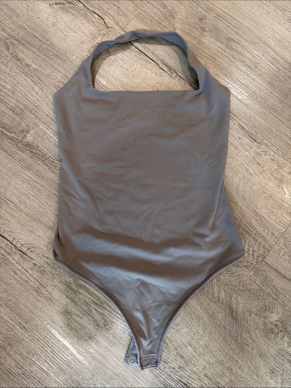 Kids One-Piece Halter Bodysuit in Gray